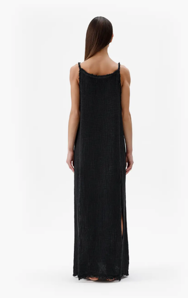 Kizi Charcoal Slit Maxi Dress/Shirt – Shop Akasi