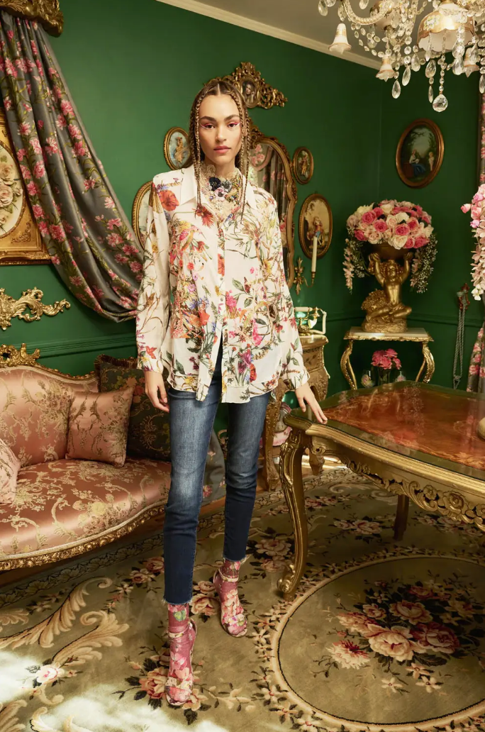 lilia flower shop Lilia Floral Blouse White XS